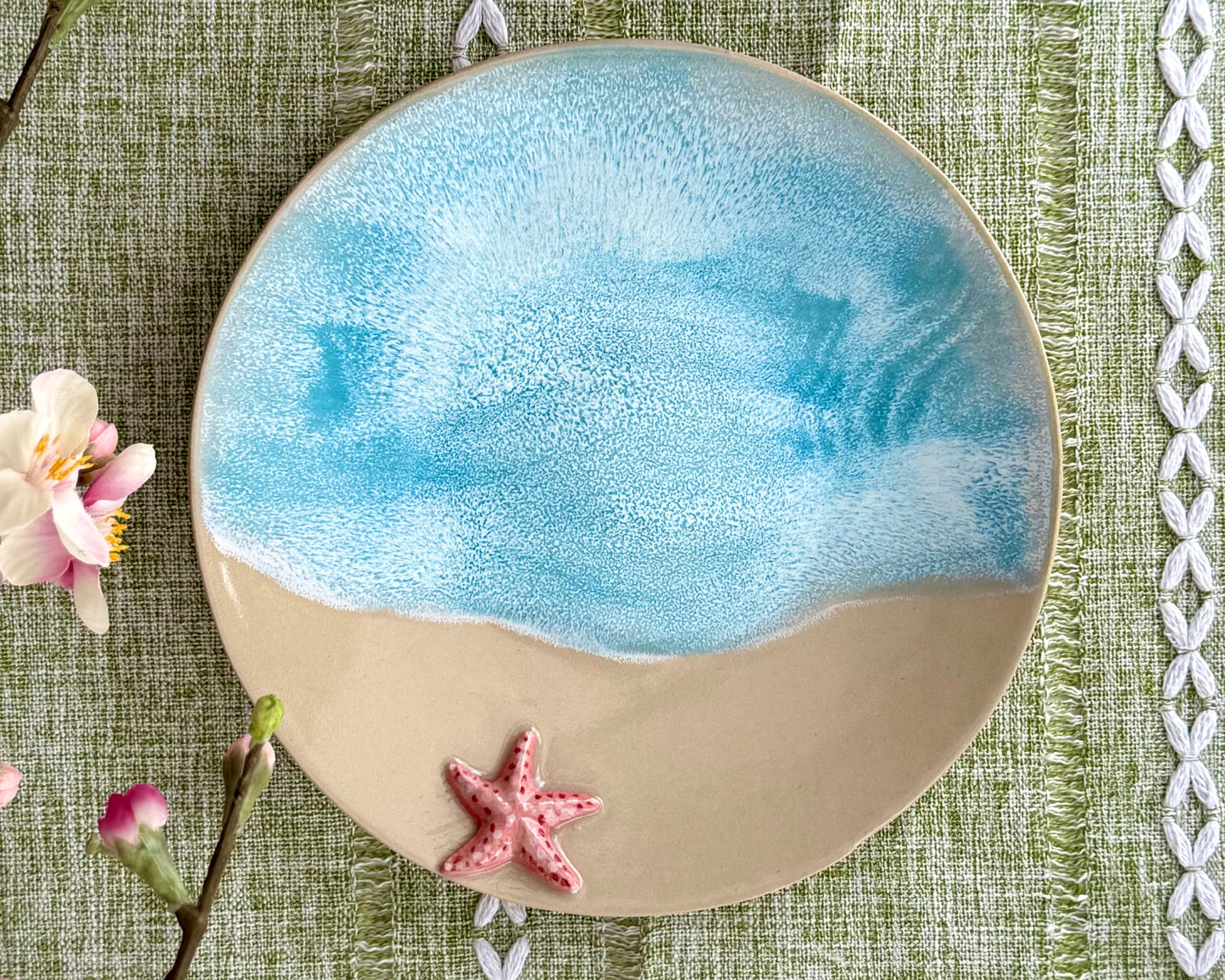 Frühstücksteller "Meer" | Beige Ton 17,5cm #T3