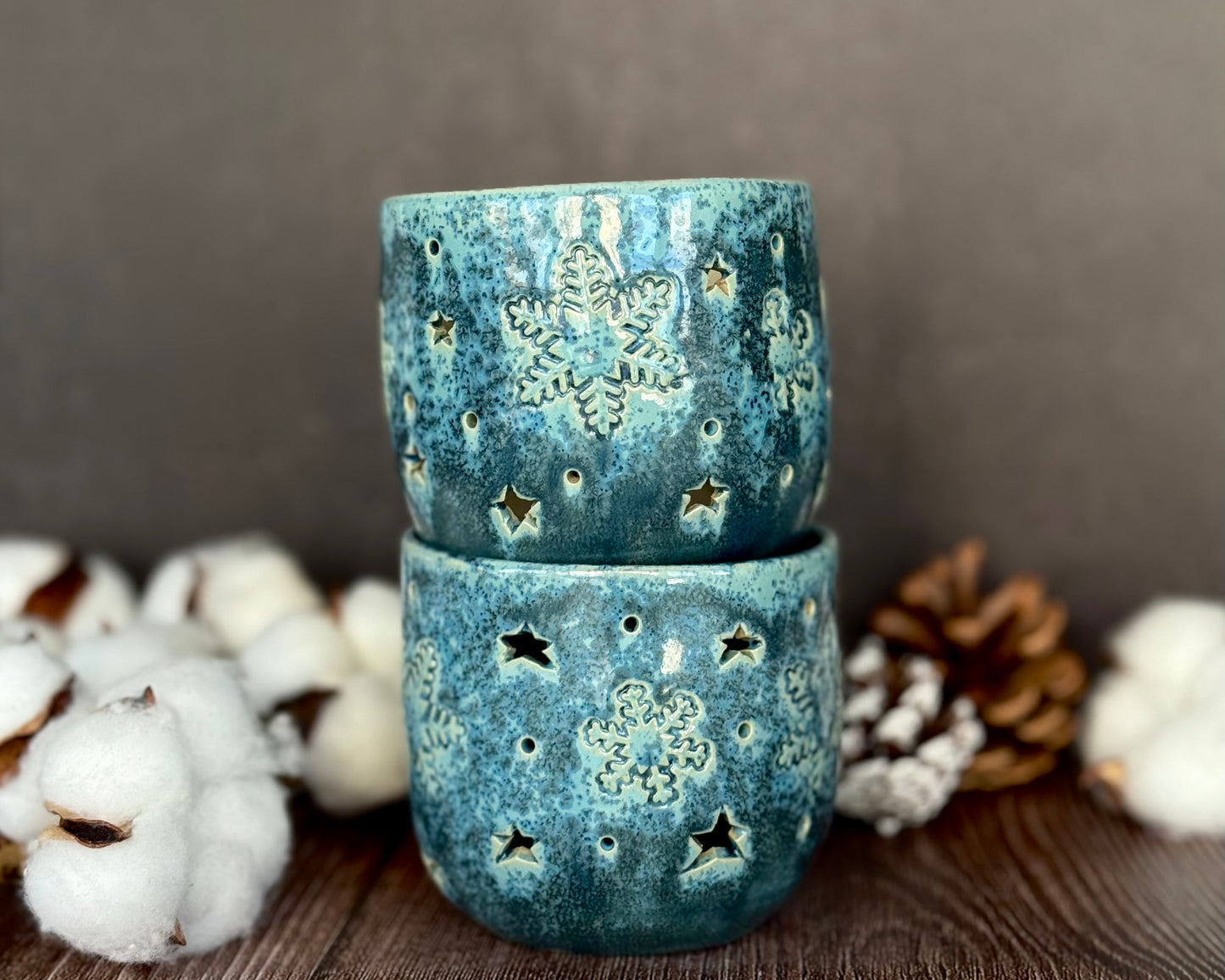 Windlichter l Blauer Kristall