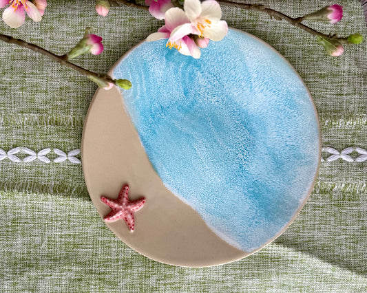 Frühstücksteller "Meer" | Beige Ton 17,5cm #T9