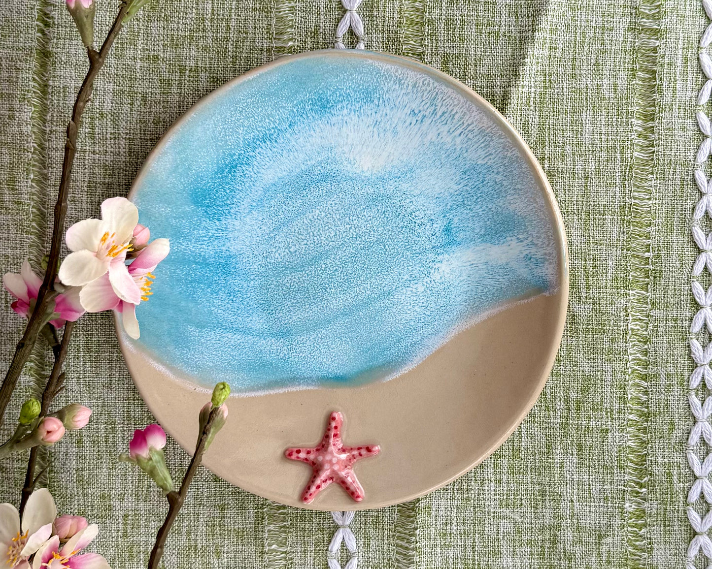 Produktion bis 8 Wochen nach Bestellung | Frühstücksteller "Meer" 17,5cm