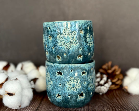 Windlichter l Blauer Kristall