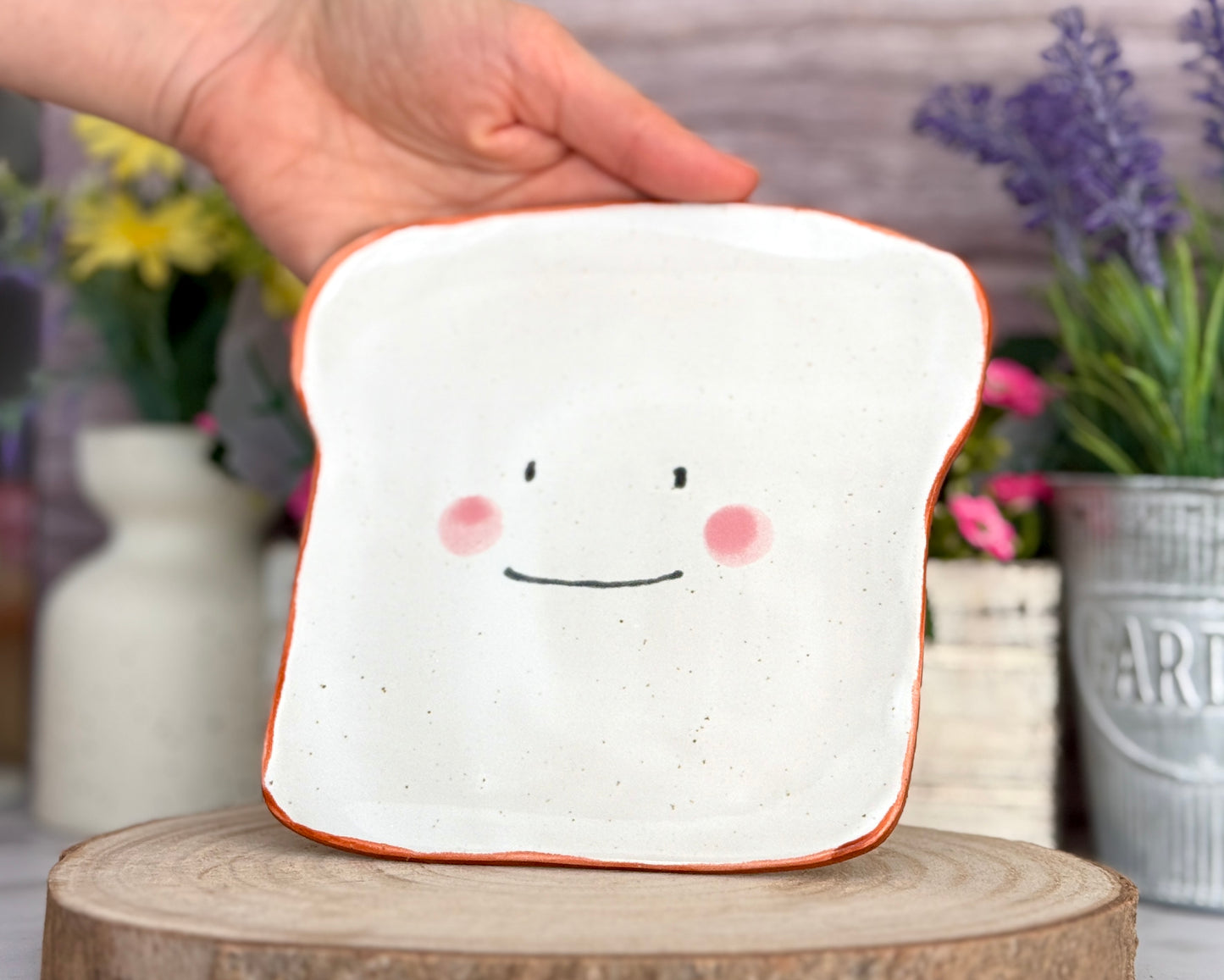 Produktionszeit bis zu 8 Wochen | Toastteller “Smiley” 15,5x13
