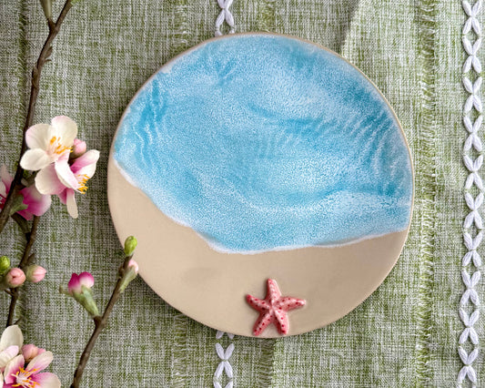 Frühstücksteller "Meer" | Beige Ton 17,5cm #T8