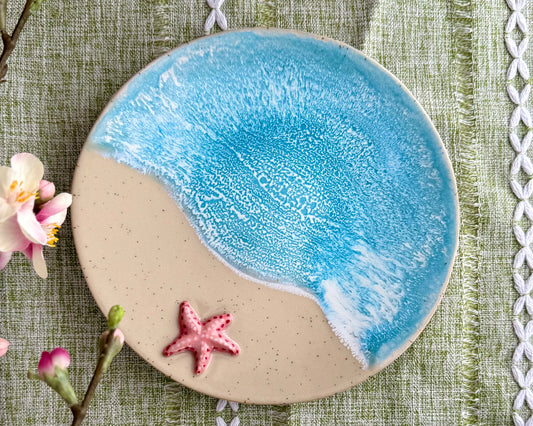 Produktion bis 8 Wochen nach Bestellung | Frühstücksteller "Meer" 17,5cm