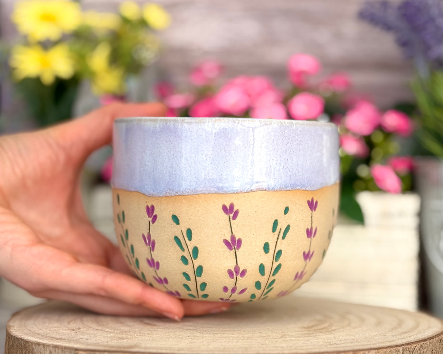 Produktionszeit bis zu 8 Wochen | Müsli-Schale "Lavendel"| c.a. 450ml